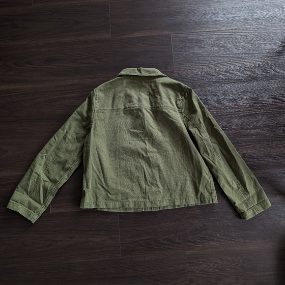 Madewell Olive Green Collared Light Jacket - Picture 6 of 8